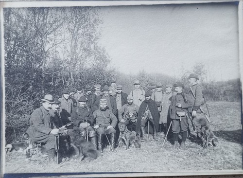 Jagd gesellschaft mit hunden - mit,