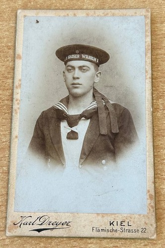 Cdv foto kabinettfoto matrose - kabinettfoto,