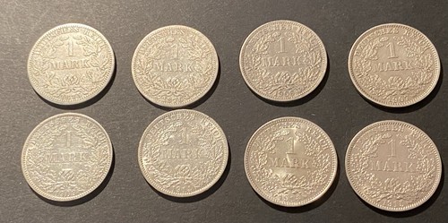 Silbermünzen deutsche - 8x, 1