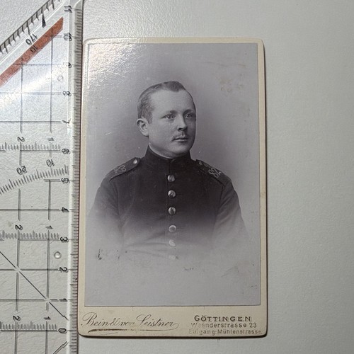 Kabinettfoto soldat infanterie - kabinettfoto,