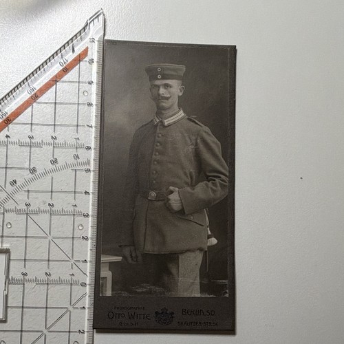 Kabinettfoto soldat - kabinettfoto, in