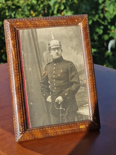 Antik foto pickelhaube soldat - foto,